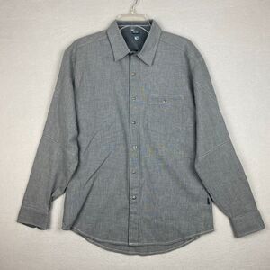 KUHL Men's Large Born In The Mountains Long Sleeve Button Up Shirt Black Gray